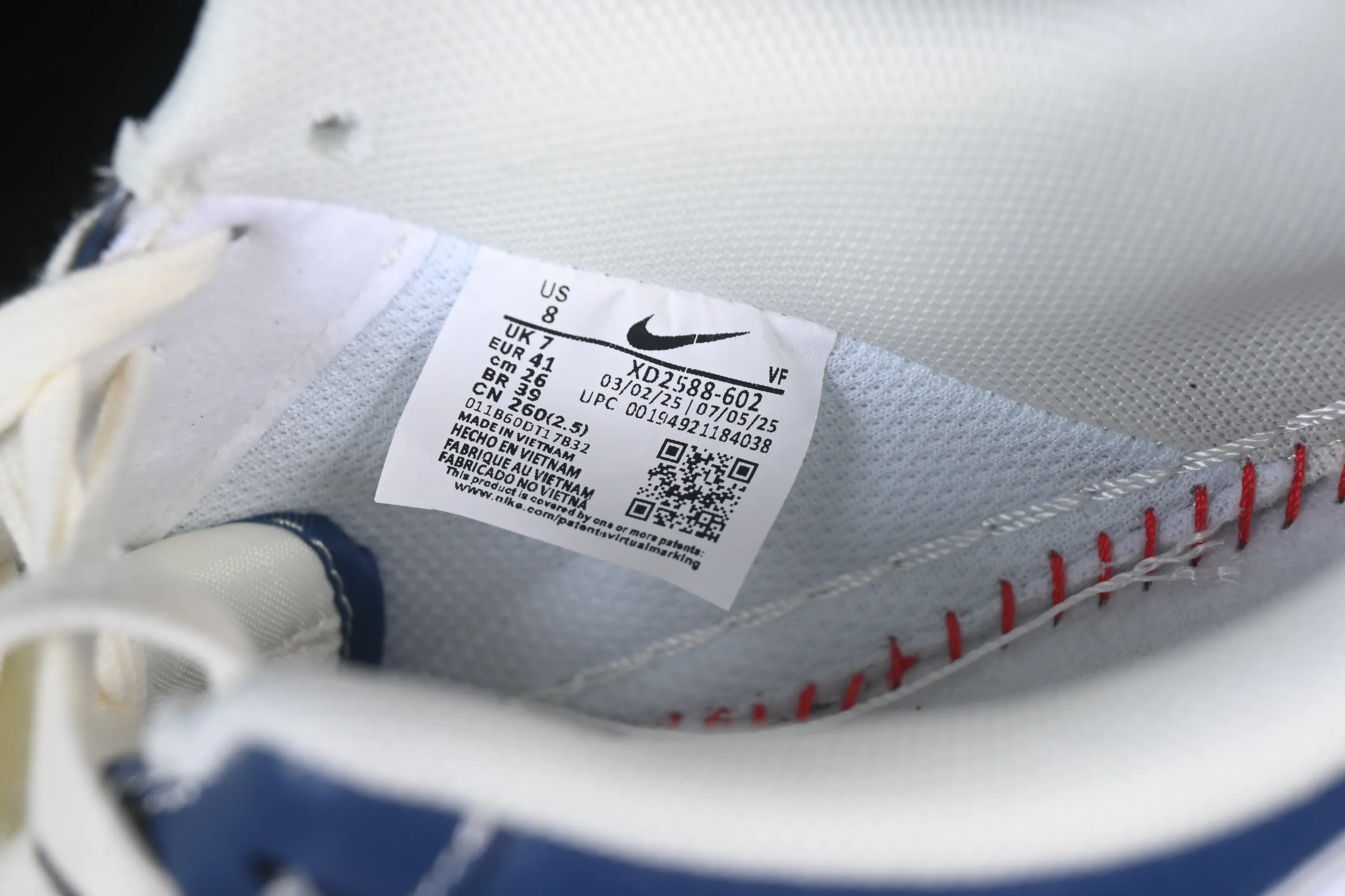 All categories Nk Air Force 1 Air Force series Nk Air Force 1 Low Air Force low top Nike Air Force 1'07 Low Superme joint white blue gray red Air Force 1 low top casual sneakers XD2588-602